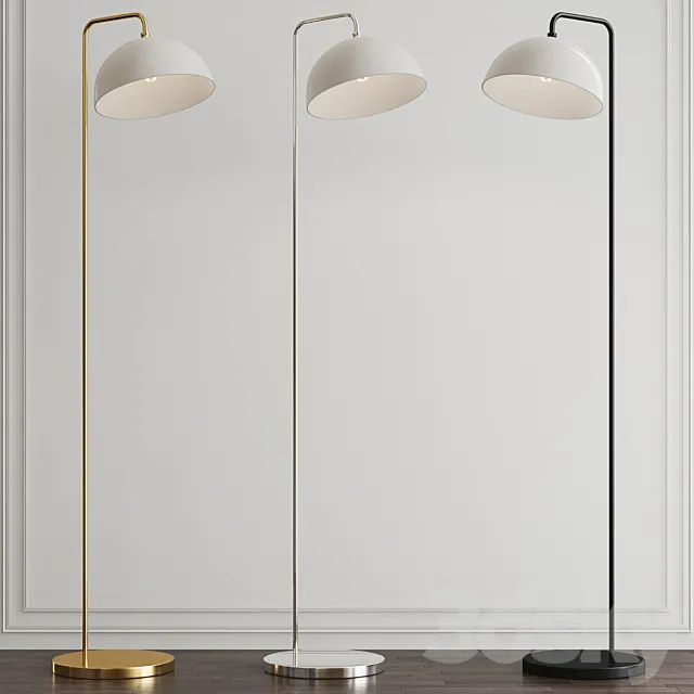 Duomo brushed gold floor lamp 3D Model Duomo brushed gold floor lamp 3D Model