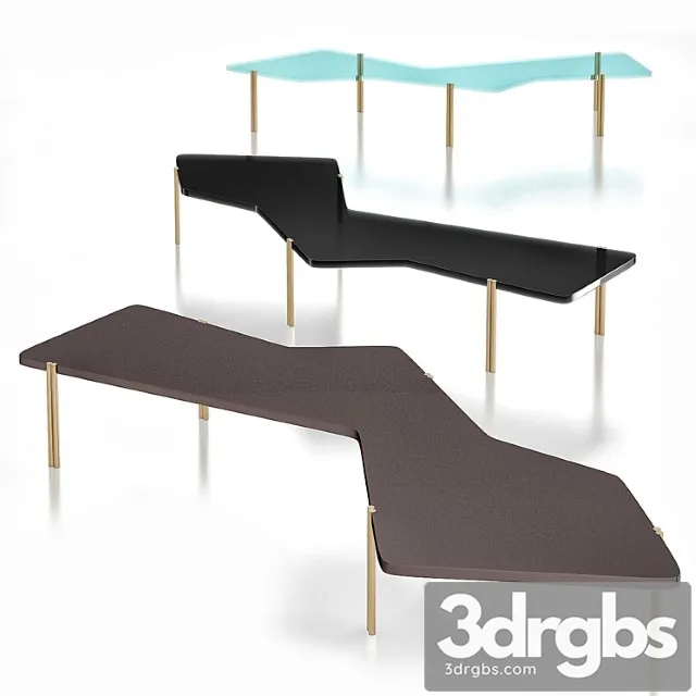 Durame dark jean coffee table 2 3D Model Download