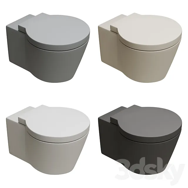 DURAVIT 021009 Wall-mounted toilets x4 3D Model