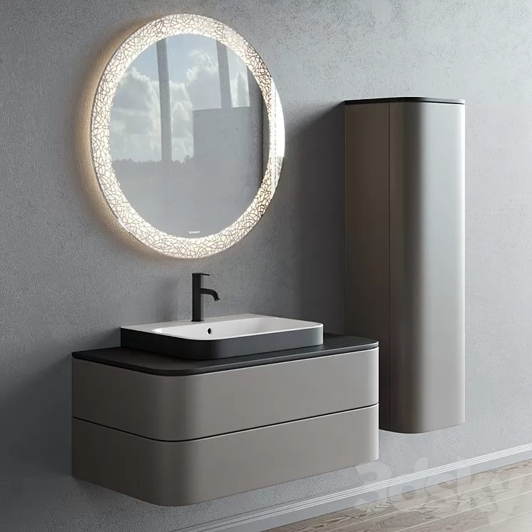 Duravit HAPPY D.2 PLUS | Single vanity unit 3D Model Duravit HAPPY D.2 PLUS | Single vanity unit 3D Model