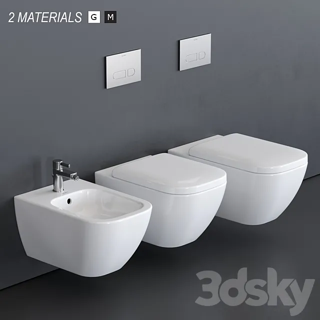 Duravit HAPPY D.2 Wall-hung WC 3DModel