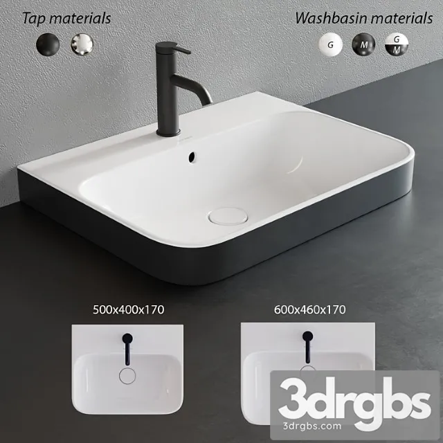 Duravit Happy D2 Plus Rectangular Washbasin 3D Model Download Duravit Happy D2 Plus Rectangular Washbasin 3D Model Download