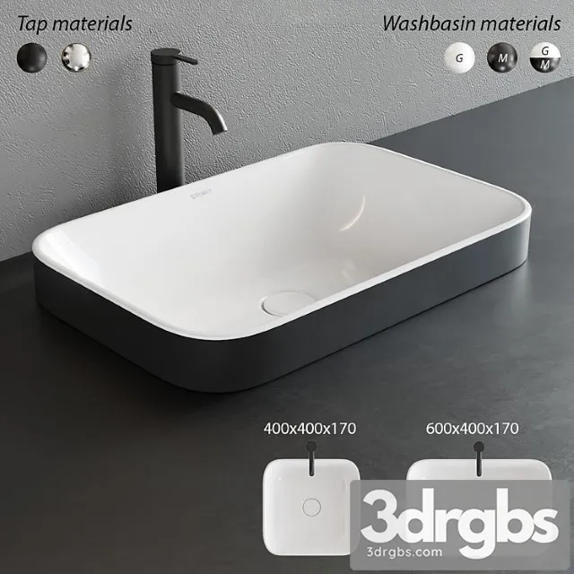 Duravit Happy D2 Plus Rectangular Washbasin Set 2 3D Model Download Duravit Happy D2 Plus Rectangular Washbasin Set 2 3D Model Download