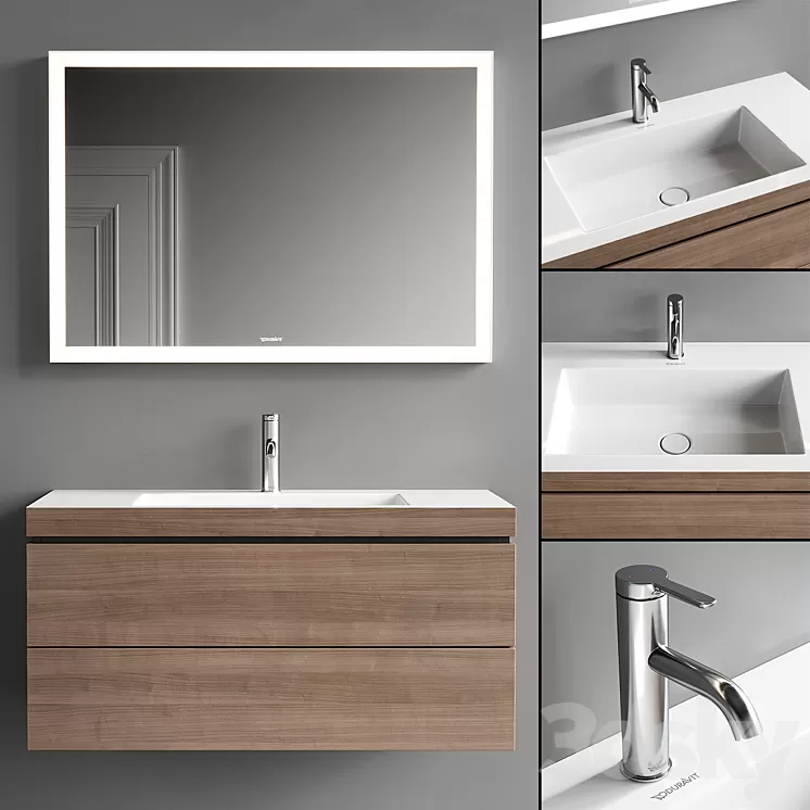 Duravit L-Cube Vanity Unit Set 1 3D Model Free Download