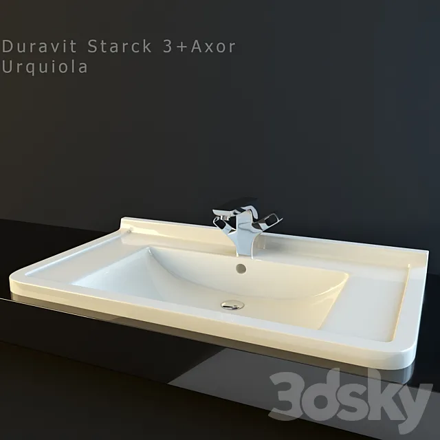 Duravit Starck 3 + Axor Urquiola 3DModel Duravit Starck 3 + Axor Urquiola 3DModel