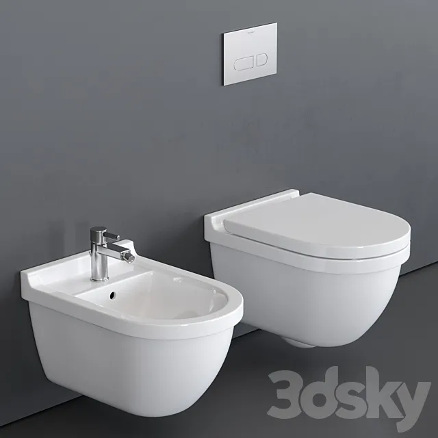 Duravit Starck 3 Wall-hung WC 3DModel