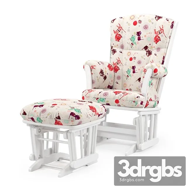 Dutailier glider – chair 908 and ottoman 2 3D Model Download Dutailier glider – chair 908 and ottoman 2 3D Model Download