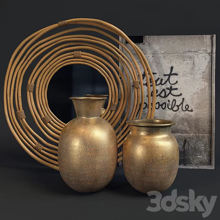 Dutchbone decorative set 3D Model
