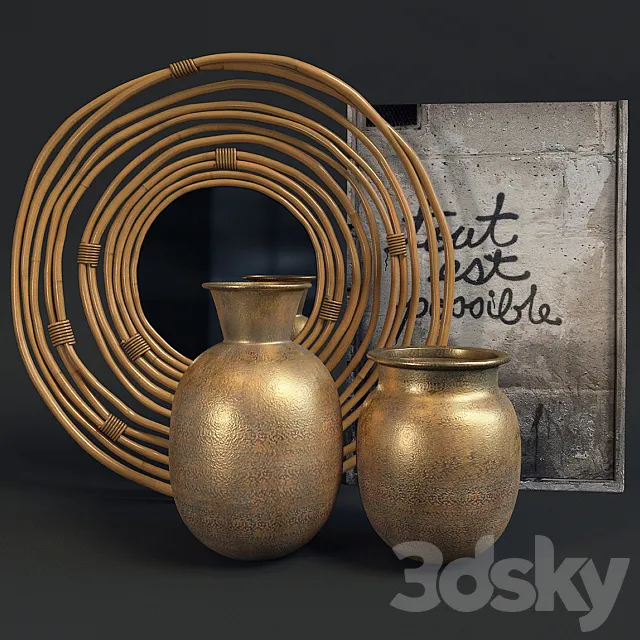 Dutchbone decorative set 3DModel