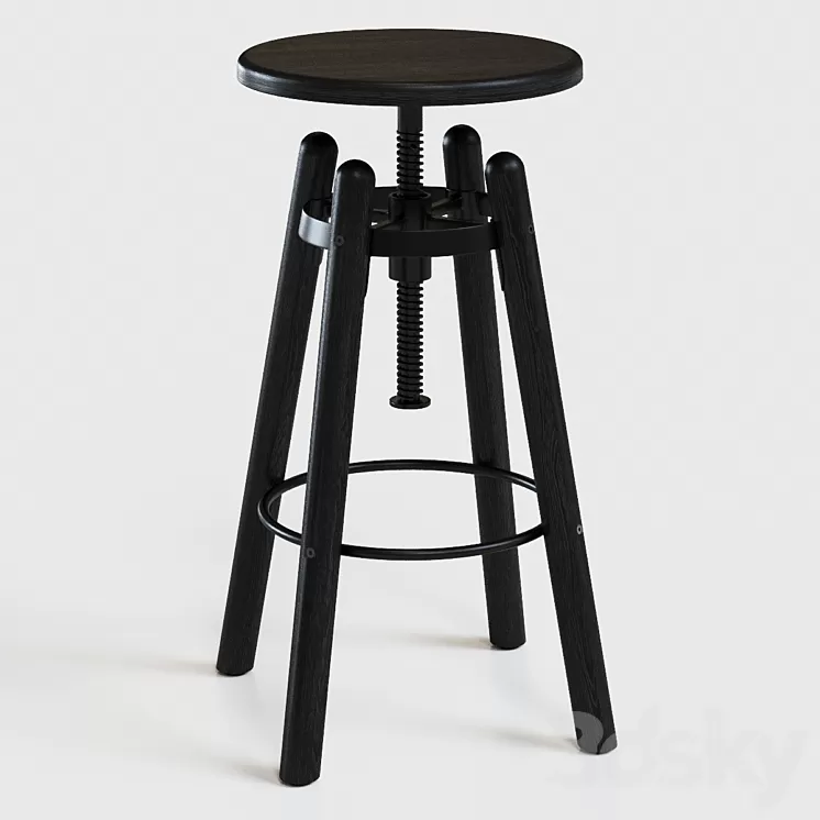 Duval Adjustable Stool 3D Model Duval Adjustable Stool 3D Model