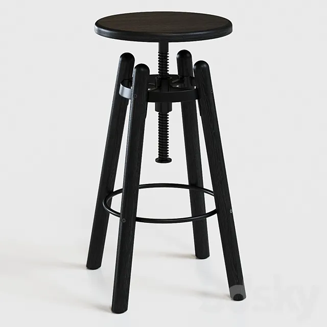 Duval Adjustable Stool 3DModel Duval Adjustable Stool 3DModel