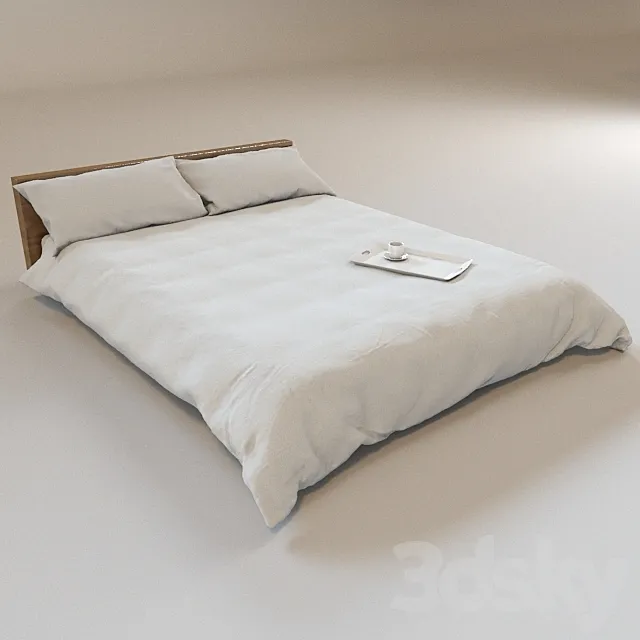 Duvet cover with pillows 3DModel