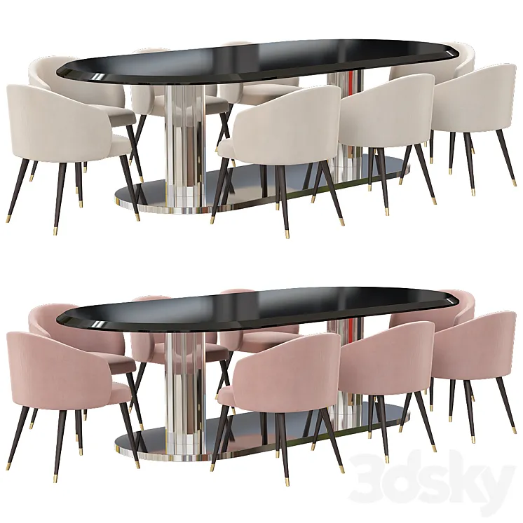 DV Home Collection Douglas Plaza Tavolo 3D Model Free Download