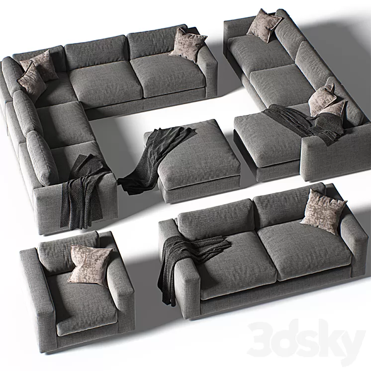 DWR Reid Sectional set 3D Model