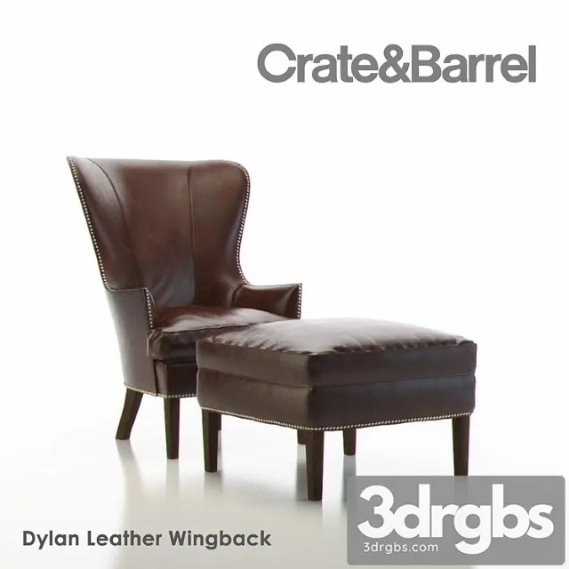 Dylan leather wingback chair 3D Model Download Dylan leather wingback chair 3D Model Download