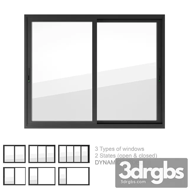 Dynamic Sliding Windows Set 01 3D Model Download