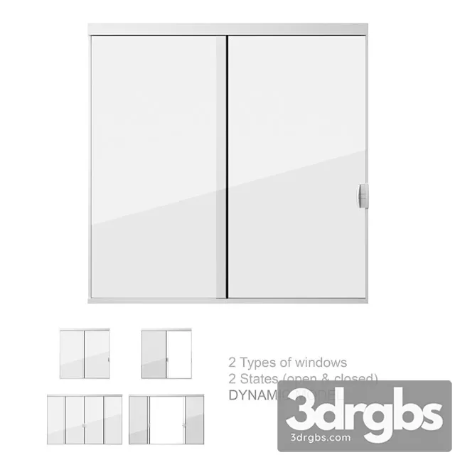 Dynamic sliding windows set 03 3D Model Download