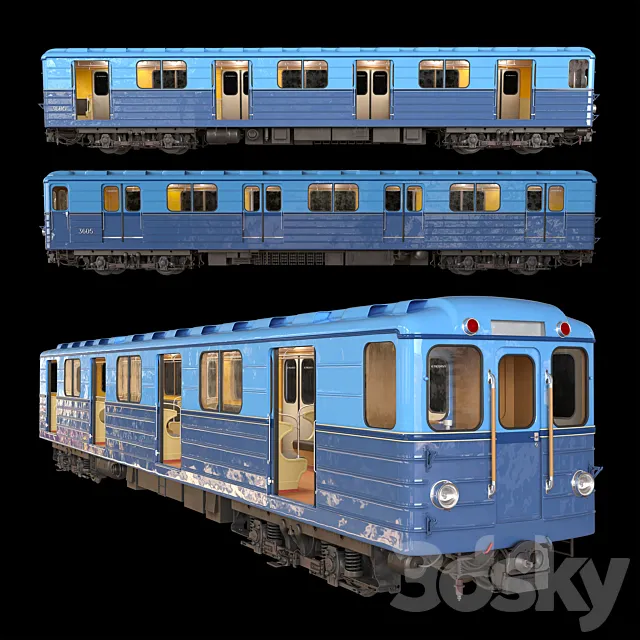 E-series subway car 3D Model