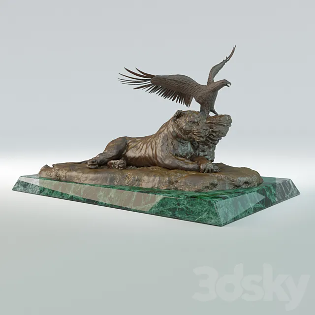 Eagle and Tiger 3D Model