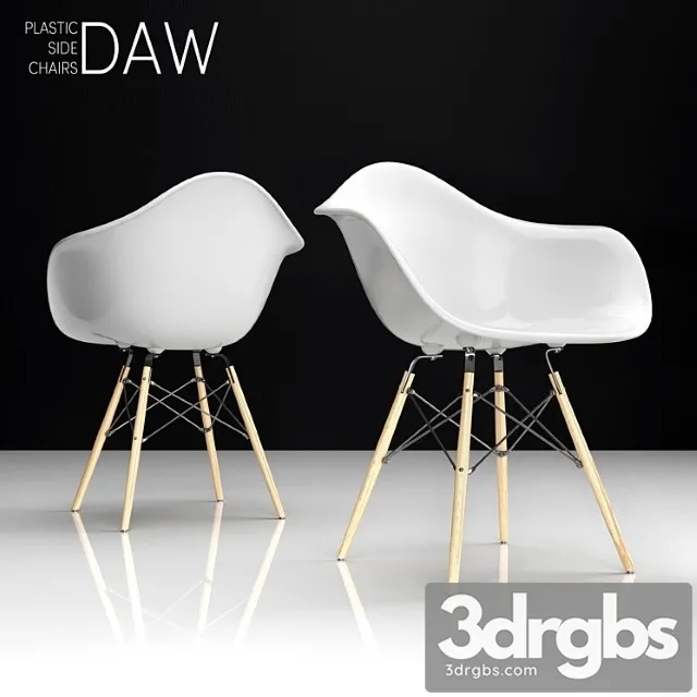 Eames daw plastic side chair Eames daw plastic side chair