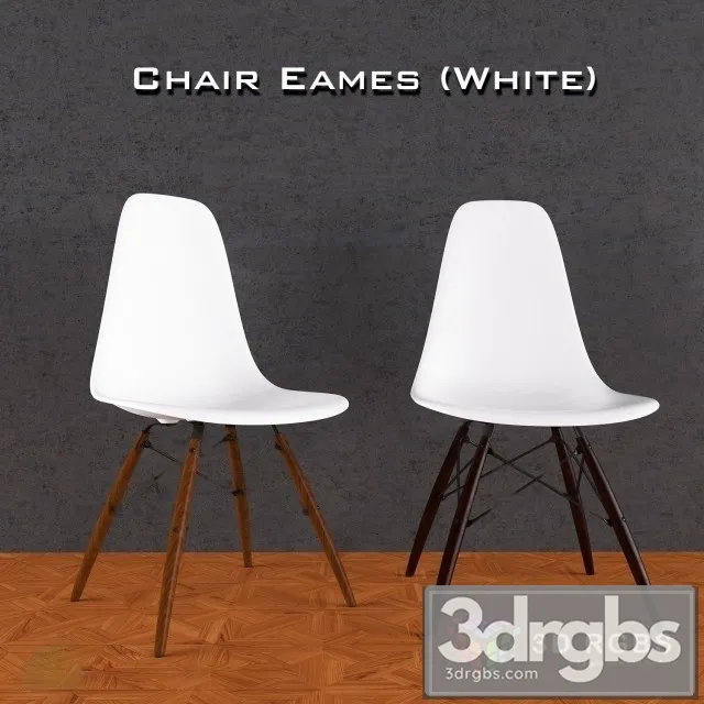 Eames Dining Chair Retro Solid Wood 3D Model Download
