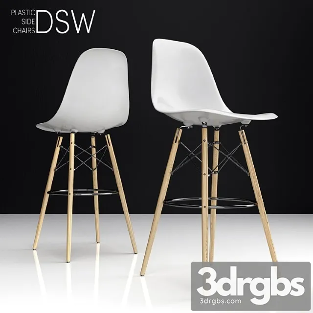 Eames dsw bar plastic side chairs Eames dsw bar plastic side chairs