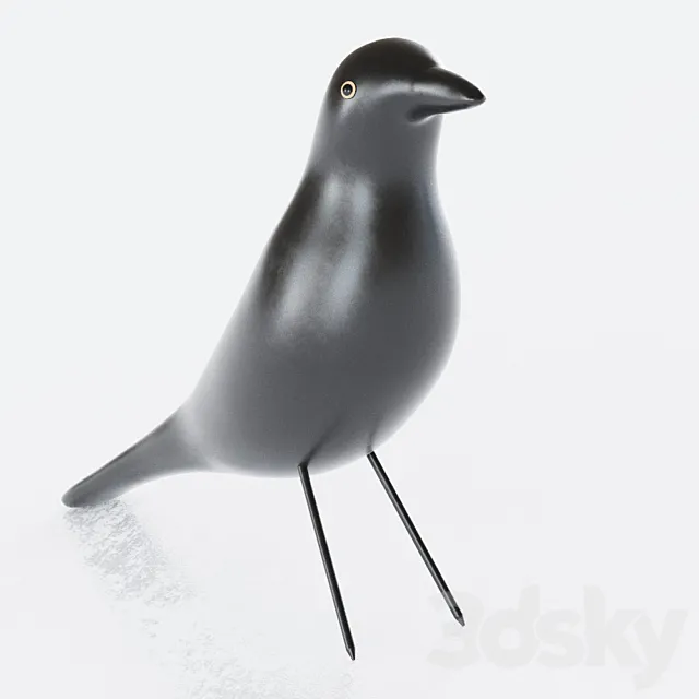 Eames House Bird Figurine 3D Model Eames House Bird Figurine 3D Model