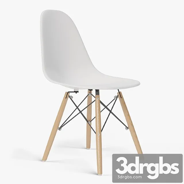 Eames Molded Plastic Side Chair Dowel Base By Herman Miller 3D Model Download