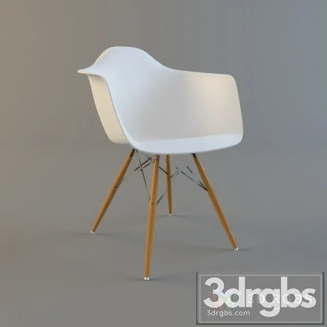 Eames Plastic Arm Chair DAW Chair Vitra 3D Model Download