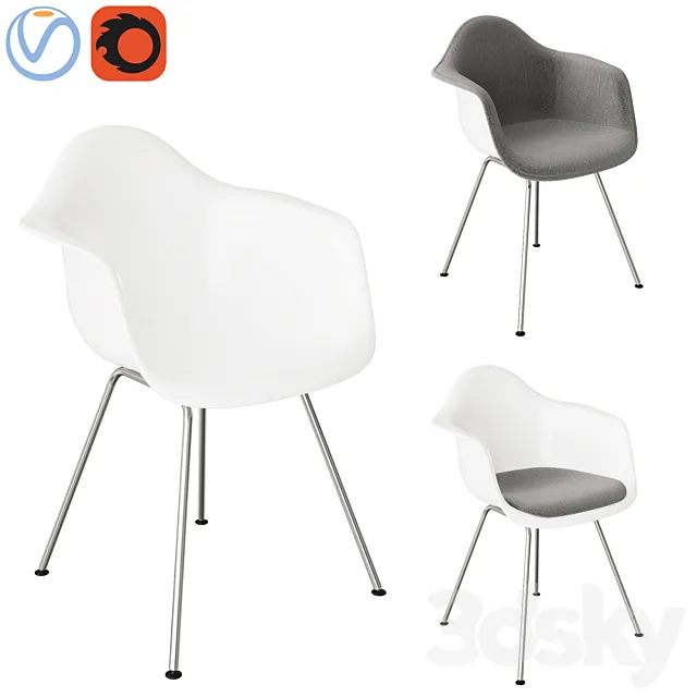 Eames plastic armchair 3D Model Eames plastic armchair 3D Model
