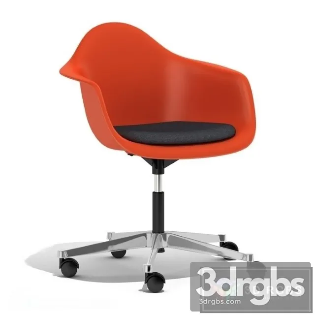 Eames Plastic Armchair PACC Red 3D Model Download