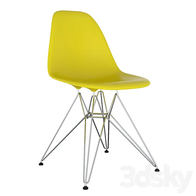Eames Plastic Side Chair DSR Stuhl Vitra 3D Model Eames Plastic Side Chair DSR Stuhl Vitra 3D Model