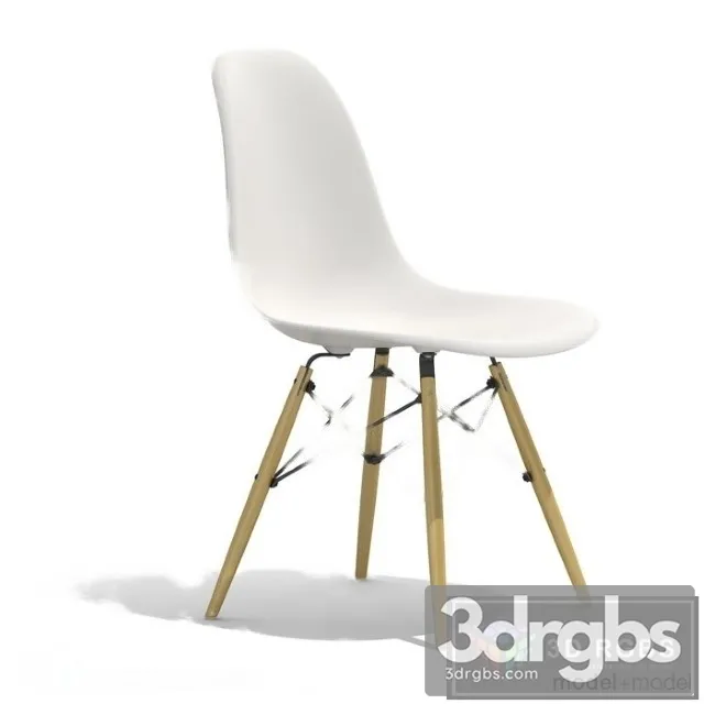 Eames Plastic Side Chair Dsw Chair Vitra White 3D Model Download Eames Plastic Side Chair Dsw Chair Vitra White 3D Model Download