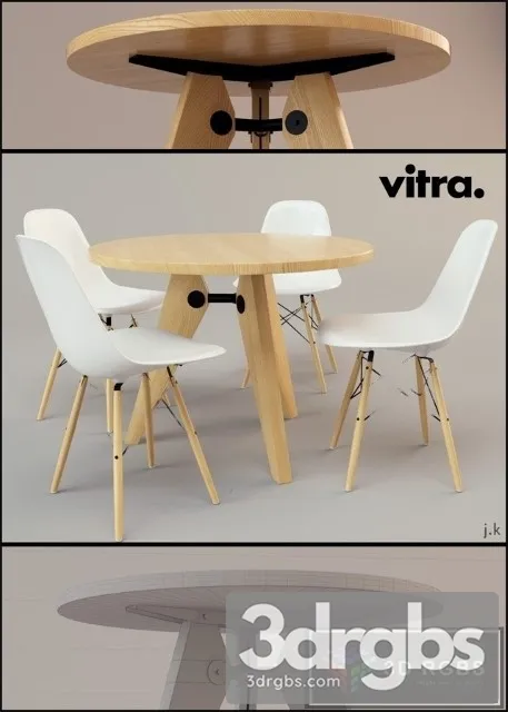 Eames Plastic Side Chair Wood DSW 3D Model Download Eames Plastic Side Chair Wood DSW 3D Model Download