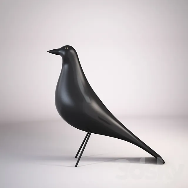 EAMES_black_wooden_bird 3D Model EAMES_black_wooden_bird 3D Model