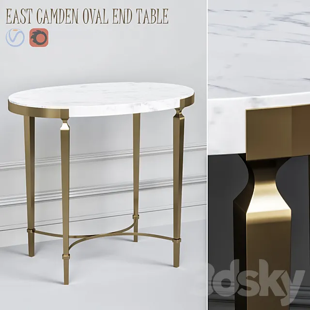 east camdenovalend table 3D Model