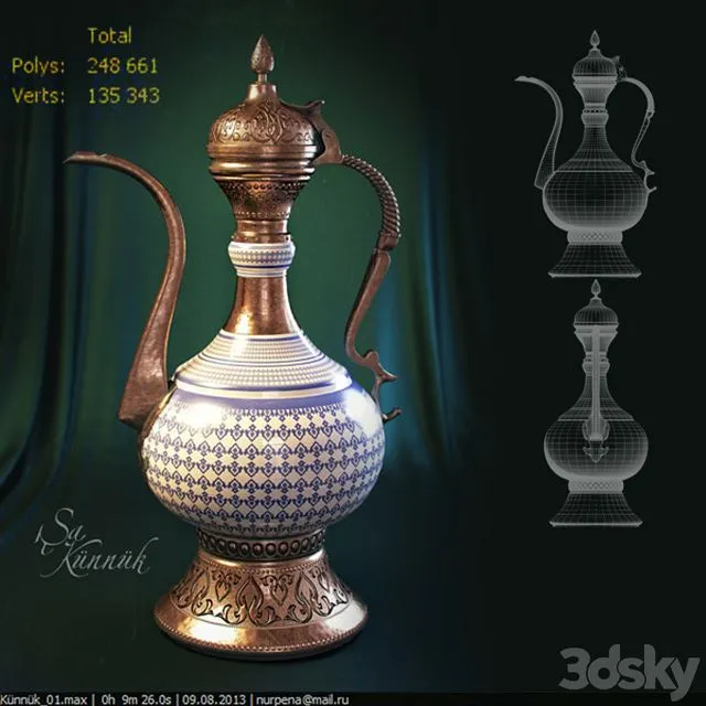 East pitcher 3D Model