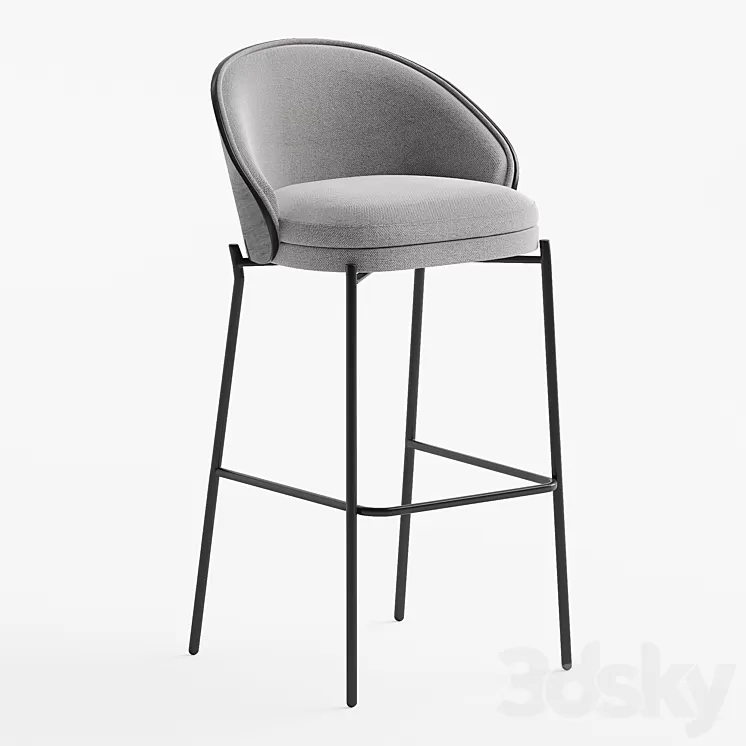 Easy stool Kave Home 3D Model Free Download