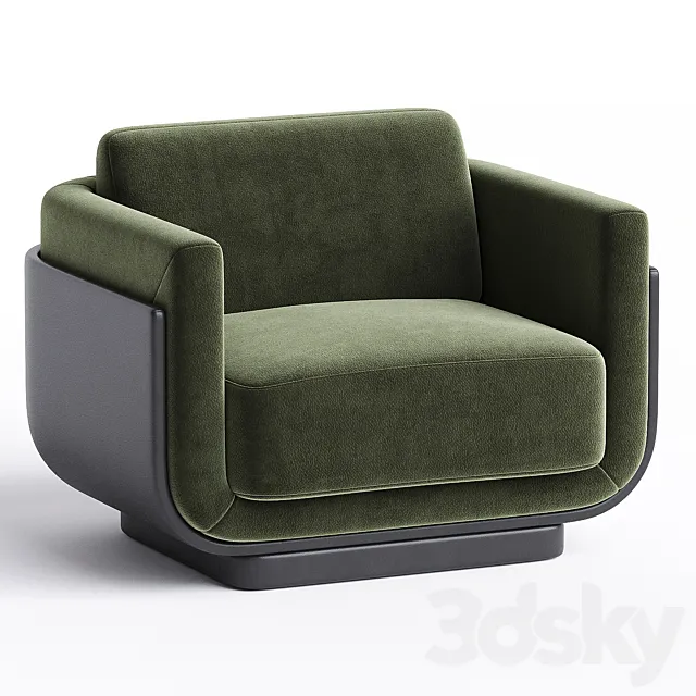 Ebisu Armchair by Charlotte Biltgen 3D Model Ebisu Armchair by Charlotte Biltgen 3D Model