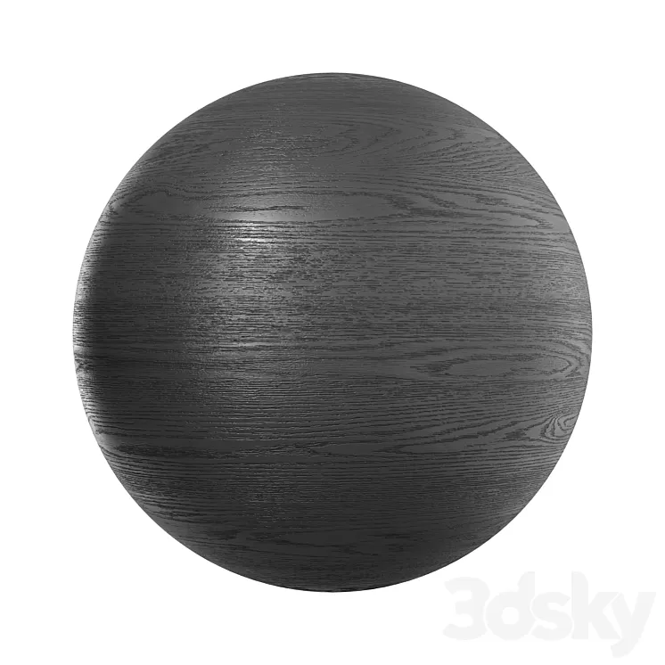 Ebony black wood 3D Model Free Download