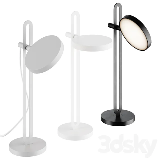 Echo Table Lamp black 3D Model Echo Table Lamp black 3D Model