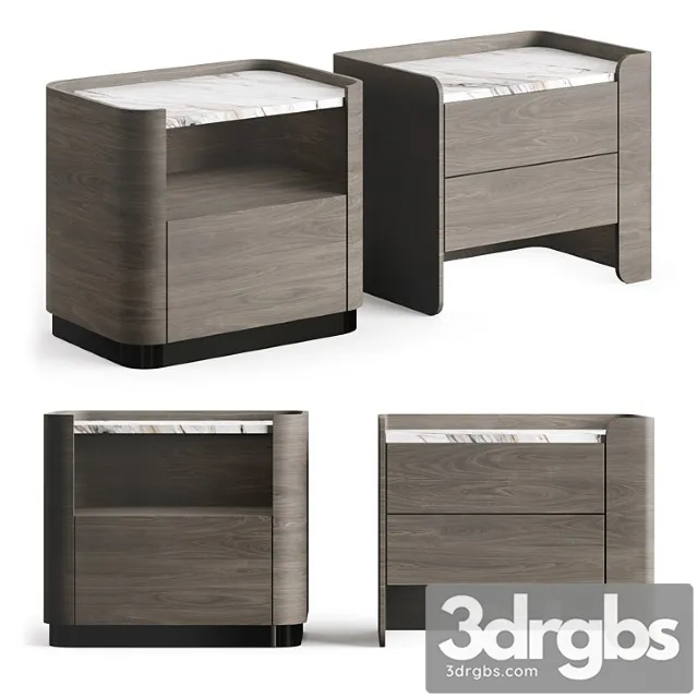 Echo Wood Bedside Table Luxlucia Casa 3D Model Download