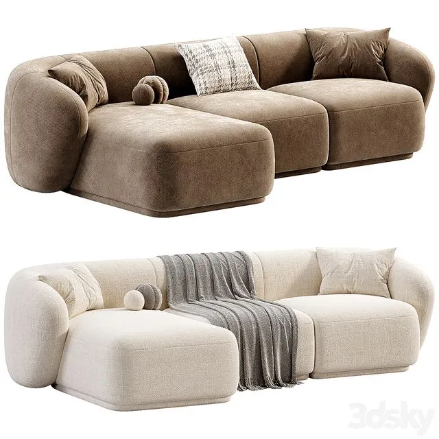Ecksofa Marbella L-Form 3D Model Ecksofa Marbella L-Form 3D Model
