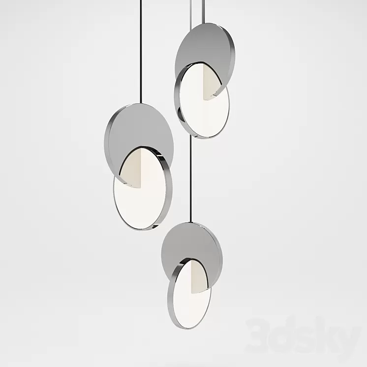 Eclipse Chandelier 3 Piece 3D Model Eclipse Chandelier 3 Piece 3D Model