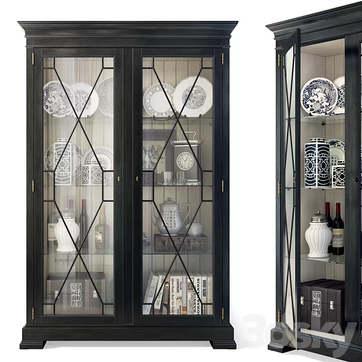 Eclipse wardrobe \/ showcase. Display Cabinet \/ showcase bu Birkhouse 3D Model Free Download