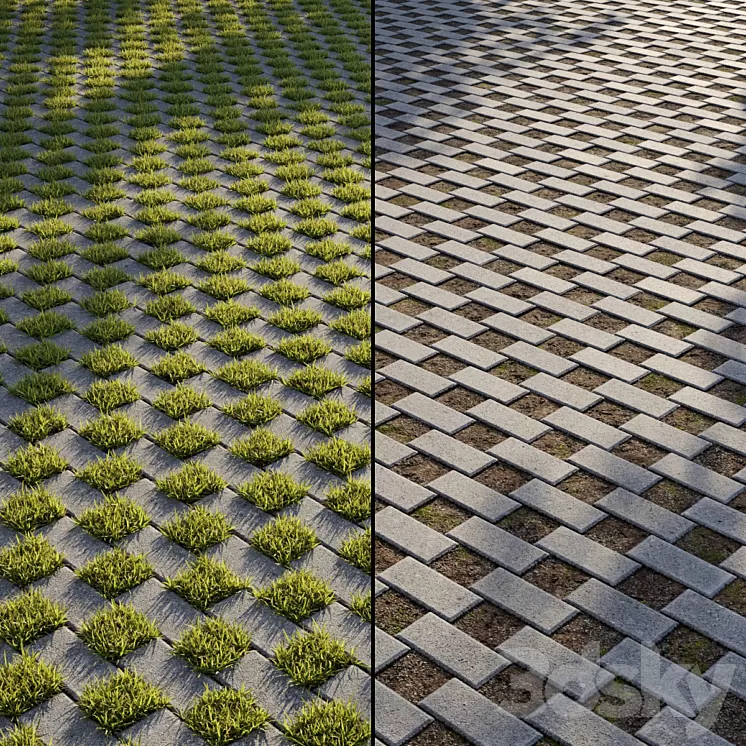 Eco-paving Type 1 Pattern 4 3D Model