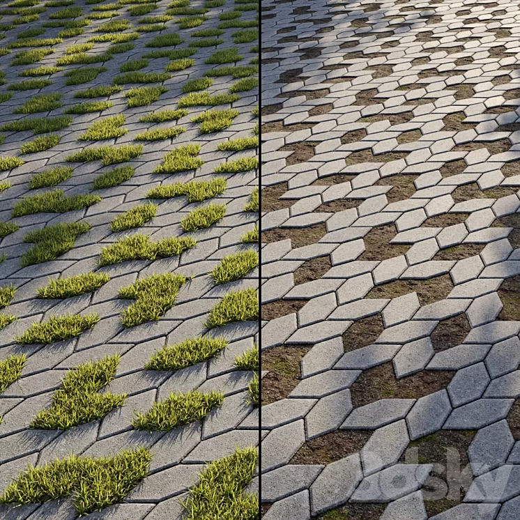 Eco-paving Type 1 Pattern 6 3D Model