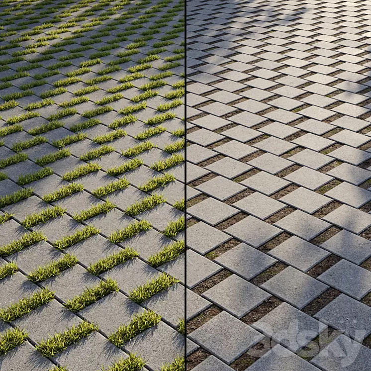 Eco-paving Type 1 Pattern 7 3D Model