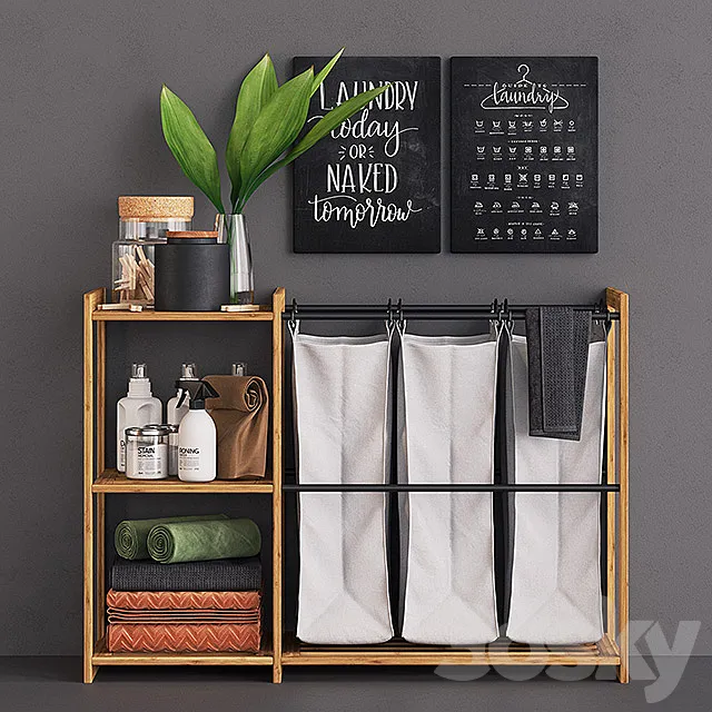 EcoStorage Laundry Bags 3D Model