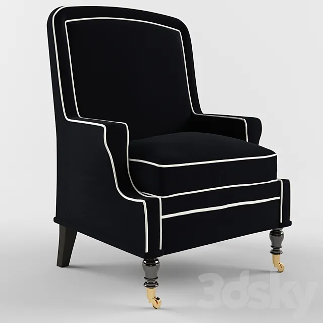 Ecouen Armchair 3D Model